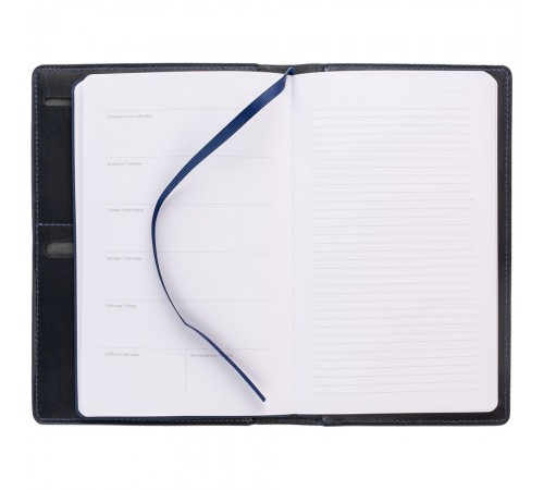 Еженедельник-портфолио Remini, недатированный, темно-синий