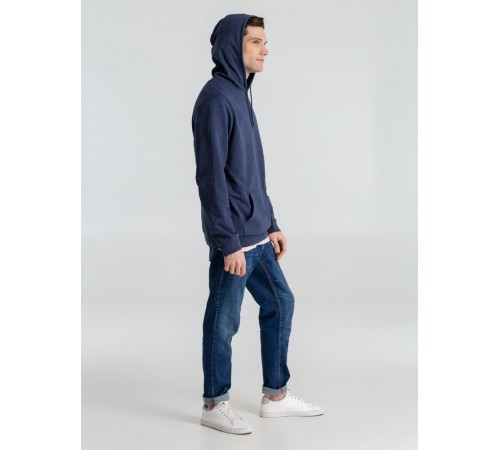 Толстовка с капюшоном унисекс Hoodie, синий меланж