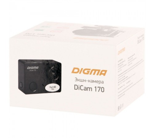 Экшн-камера Digma DiCam 170, черная