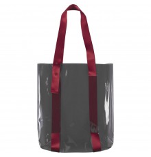 Шопер Clear Fest, прозрачный серый с красными ручками