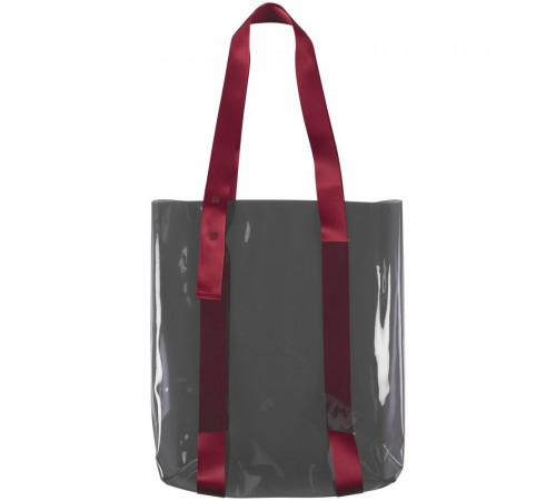 Шопер Clear Fest, прозрачный серый с красными ручками