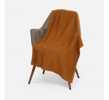 Плед Ornato, оранжевый (светлое золото)