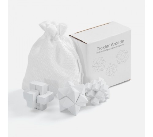 Набор из 3 головоломок Tickler Arcade, белый