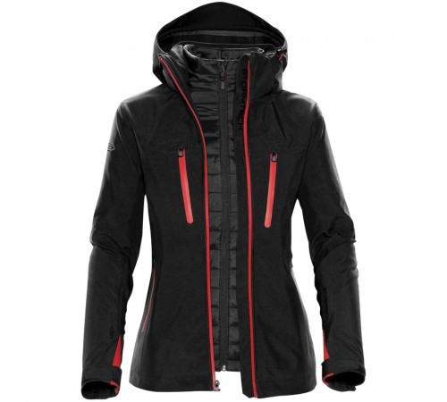 Куртка-трансформер женская Matrix, черная с красным