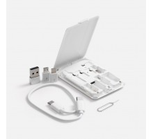 Органайзер с беспроводной зарядкой и набором адаптеров Octopod, белый