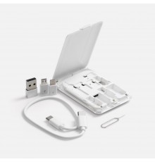 Органайзер с беспроводной зарядкой и набором адаптеров Octopod, белый