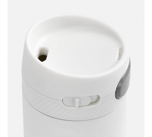 Термостакан X1 с цветной кнопкой, белый с серым