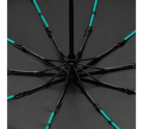 Зонт складной Skymate с УФ-защитой и ручкой-карабином, черный