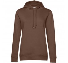 Толстовка с капюшоном женская BNC Inspire (Organic), коричневая (мокко)