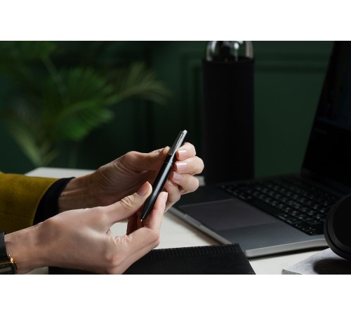 Ручка шариковая Scribo, матовая черная Ручка шариковая Scribo, матовая черная