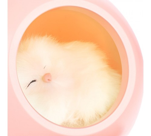 Беспроводная лампа-колонка Right Meow, розовая