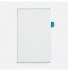 Ежедневник White Shall, недатированный, бело-бирюзовый