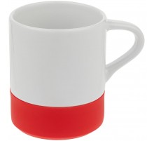 Кружка с силиконовой подставкой Protege, красная