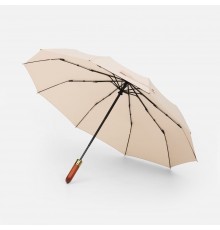 Зонт складной Cloudburst в подарочной упаковке, бежевый