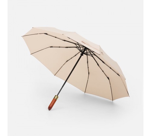 Зонт складной Cloudburst в подарочной упаковке, бежевый
