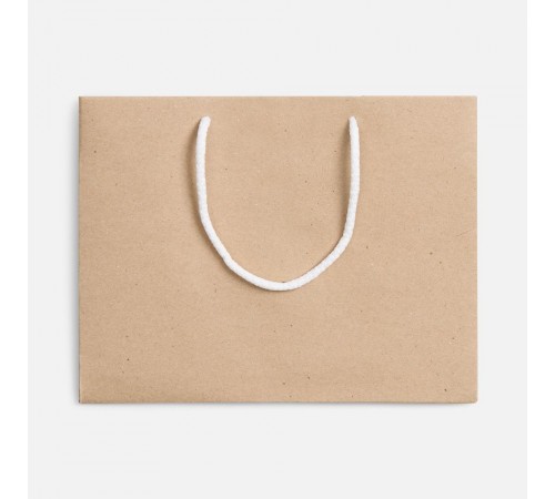 Пакет бумажный Stor, неокрашенный с белыми ручками