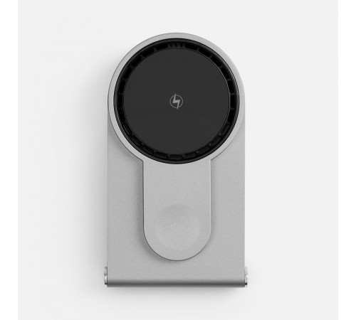 Складная станция беспроводной зарядки transForm, серый металлик