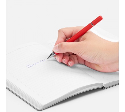 Ручка шариковая и вечный карандаш Diptych, ярко-красная