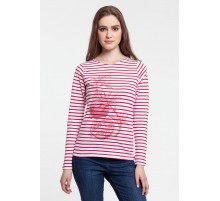 Футболка женская Grand Granat, белая с красным