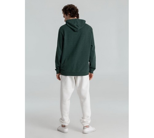 Толстовка с капюшоном унисекс Hoodie, темно-зеленый меланж
