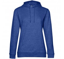 Толстовка с капюшоном женская Hoodie, ярко-синий меланж