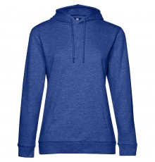 Толстовка с капюшоном женская Hoodie, ярко-синий меланж