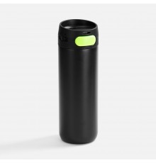 Термостакан X1 с цветной кнопкой, черный с желтым