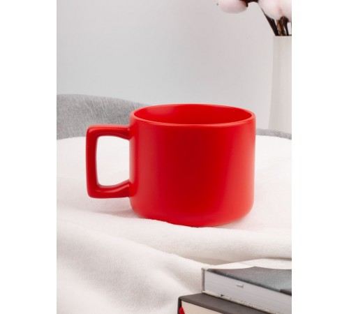 Чашка Jumbo в коробке матовая, красная