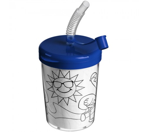 Детский стакан-раскраска «Передвижник», синий