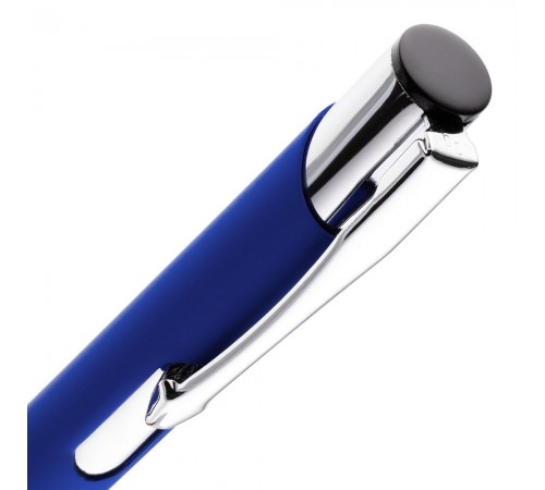 Ручка шариковая Keskus Soft Touch, ярко-синяя