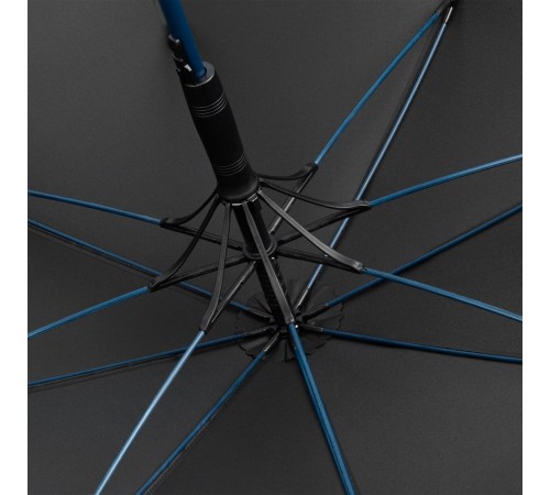 Зонт-трость с цветными спицами Color Style, синий с черной ручкой