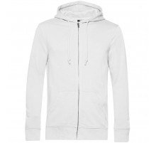 Толстовка на молнии с капюшоном унисекс BNC Inspire (Organic), белая