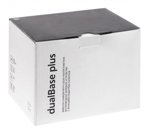 Кружка с подогревом и беспроводной зарядкой Dual Base Plus, белая