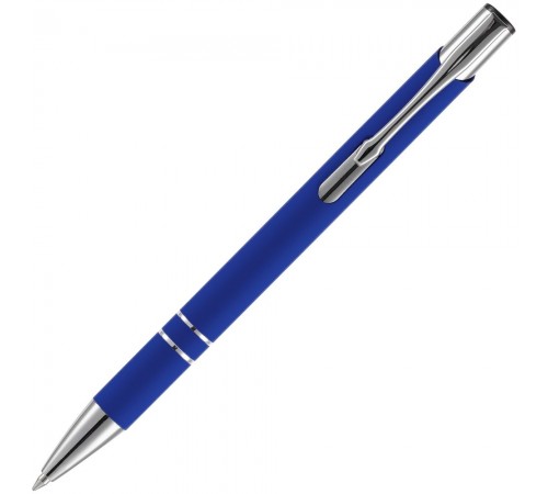 Ручка шариковая Keskus Soft Touch, ярко-синяя