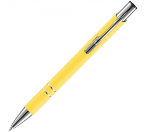 Ручка шариковая Keskus Soft Touch, желтая