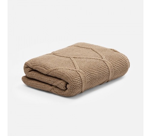 Плед Curve Verve, бежевый меланж