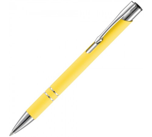 Ручка шариковая Keskus Soft Touch, желтая