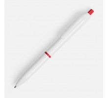 Ручка шариковая Bright Pop, белая с красным