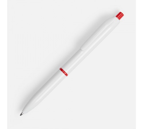 Ручка шариковая Bright Pop, белая с красным