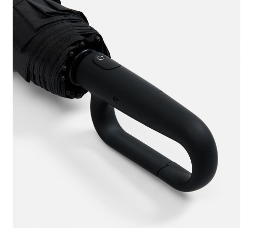 Зонт складной Skymate с УФ-защитой и ручкой-карабином, черный