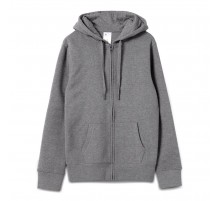 Толстовка на молнии с капюшоном унисекс King, темно-серый меланж