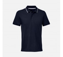 Рубашка поло унисекс Palermo, темно-синяя с белым