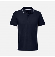 Рубашка поло унисекс Palermo, темно-синяя с белым
