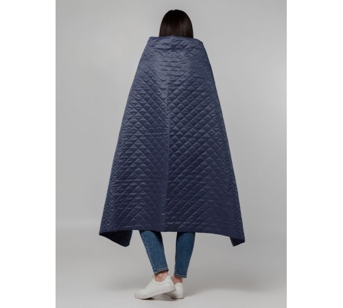 Плед-пончо для пикника SnapCoat, синий