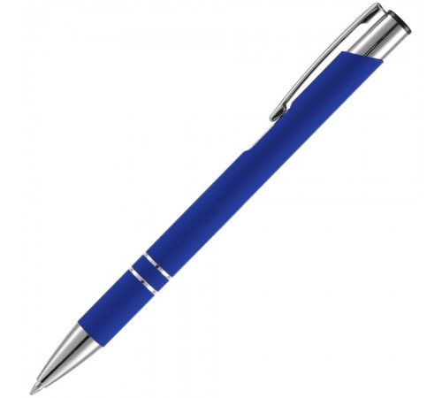 Ручка шариковая Keskus Soft Touch, ярко-синяя