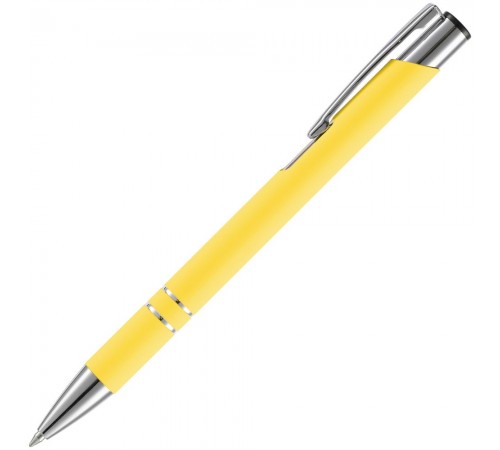 Ручка шариковая Keskus Soft Touch, желтая