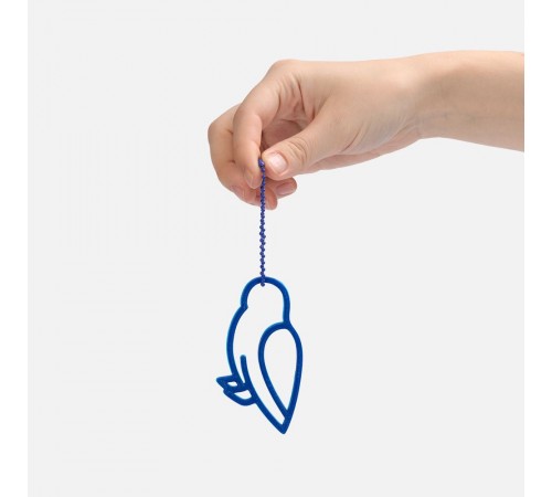 Подвеска «Сова», 3D-печать, синяя