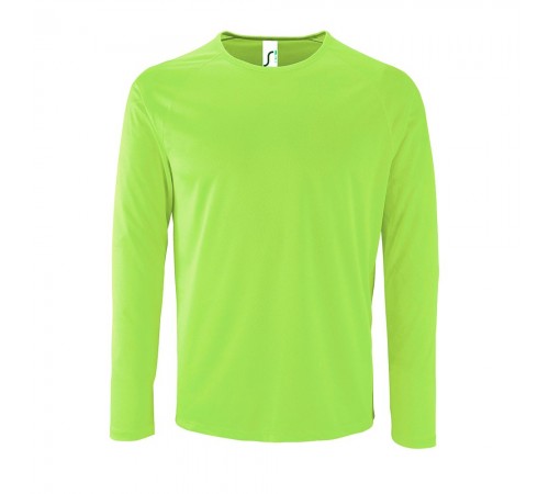 Футболка с длинным рукавом Sporty LSL Men, неоново-зеленая
