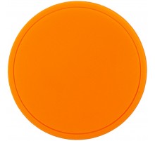 Лейбл из ПВХ Dzeta Round, L оранжевый неон