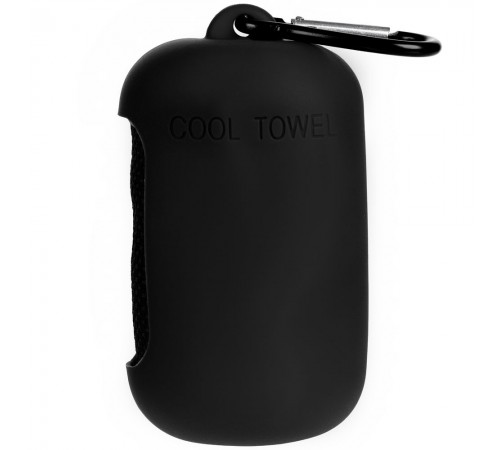 Охлаждающее полотенце Narvik в силиконовом чехле, черное